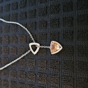 Smokey Topaz Tie Design Necklace